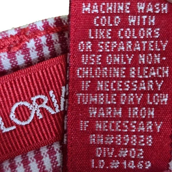 Vintage 90s Cropped Jeans Womens Size 12 Red Gingham Check Cowgirl Western Pinup - Picture 5 of 6